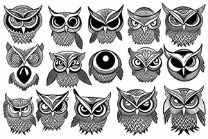 Occult Owl tattoo idea