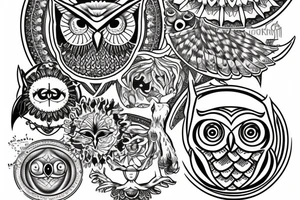 Occult Owl tattoo idea