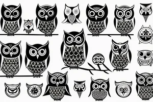 Occult Owl tattoo idea
