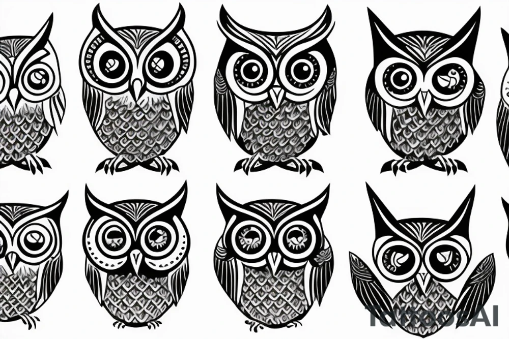 Occult Owl tattoo idea