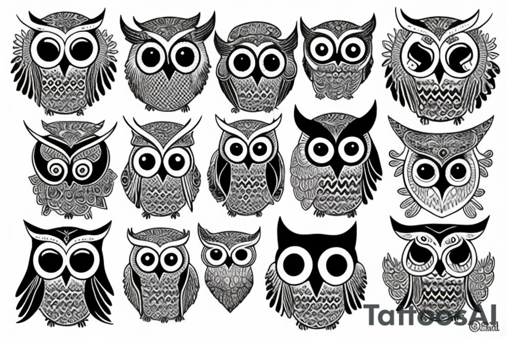 Occult Owl tattoo idea