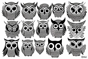 Occult Owl tattoo idea