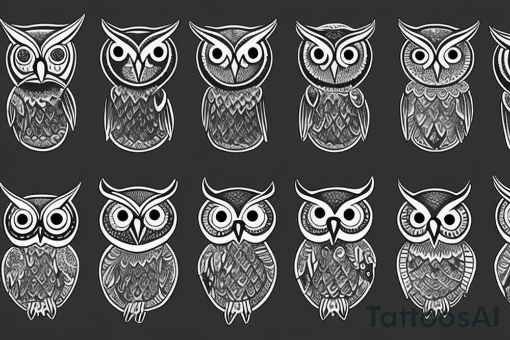 Occult Owl tattoo idea