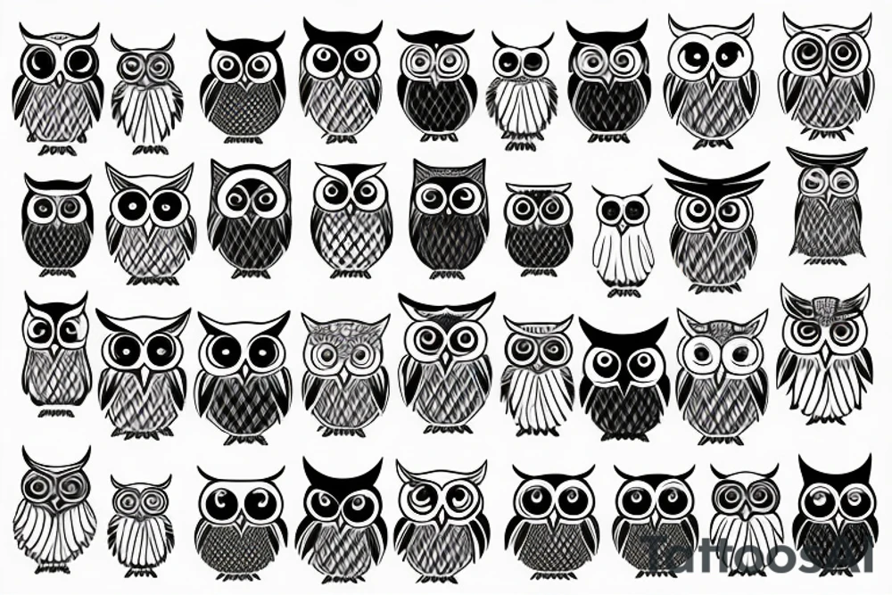 Occult Owl tattoo idea
