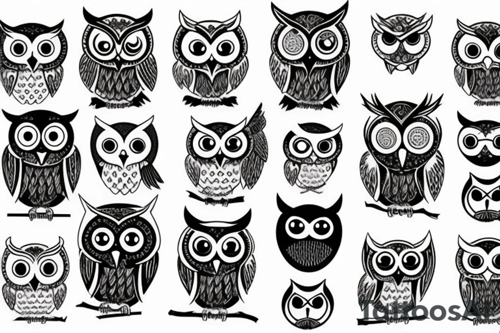 Occult Owl tattoo idea