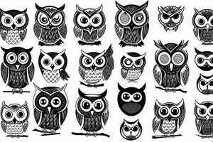 Occult Owl tattoo idea