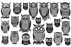 Occult Owl tattoo idea
