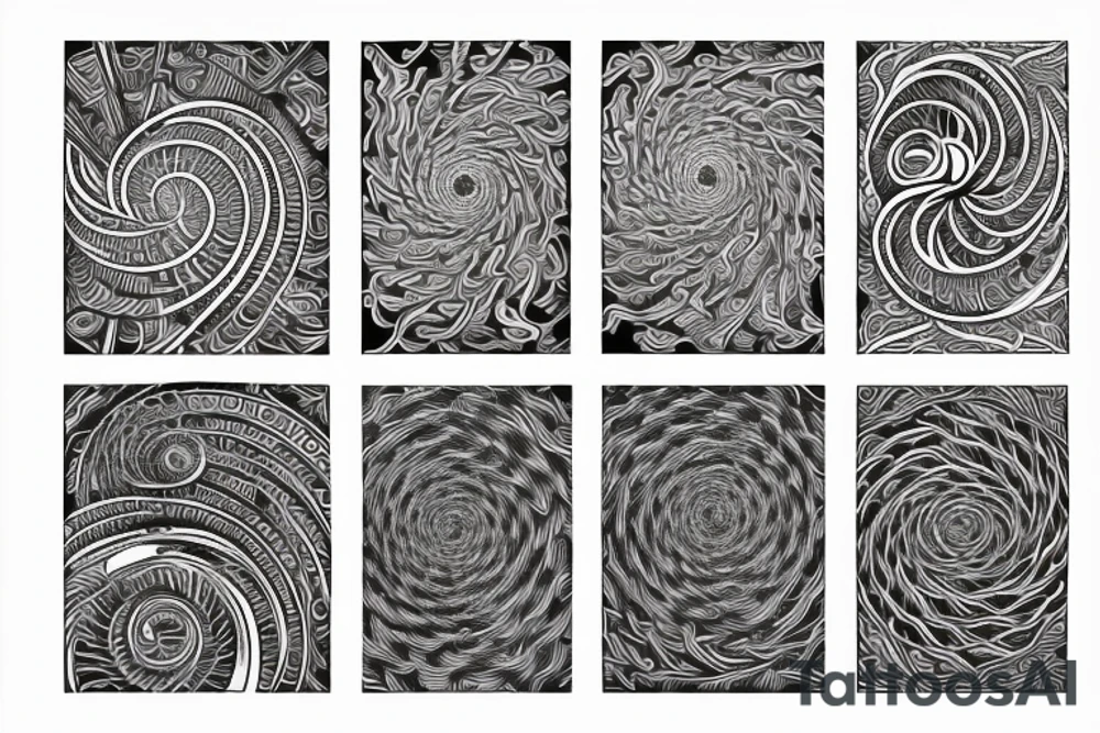 Spiral emanating from man tattoo idea