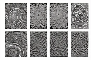 Spiral emanating from man tattoo idea