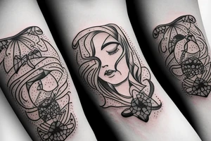 Melting sad screen tattoo idea
