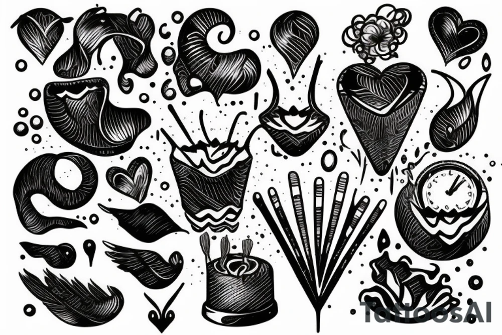 Melting sad screen tattoo idea