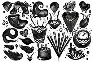 Melting sad screen tattoo idea