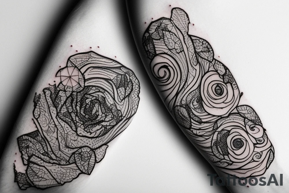 Melted dripping phone tattoo idea