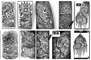 Melted dripping phone tattoo idea