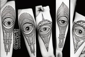 Eye of the pyramid tattoo idea