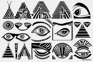 Eye of the Egyptian pyramid tattoo idea