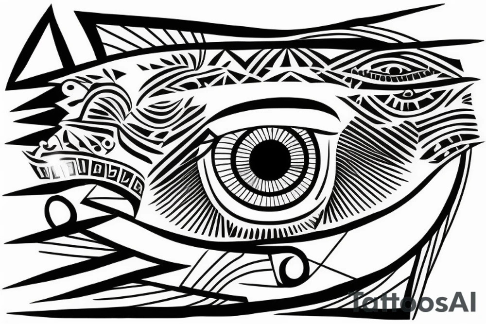 Eye of the Egyptian pyramid tattoo idea