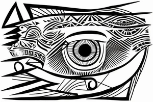 Eye of the Egyptian pyramid tattoo idea