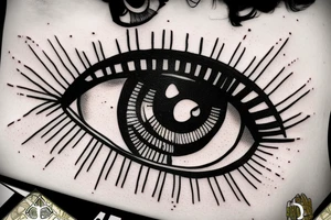 Eye on the top of the Egyptian pyramid tattoo idea
