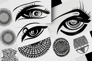 Eye on the top of the Egyptian pyramid tattoo idea