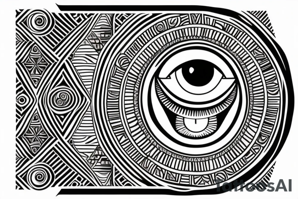 Eye on the top of the Egyptian pyramid tattoo idea
