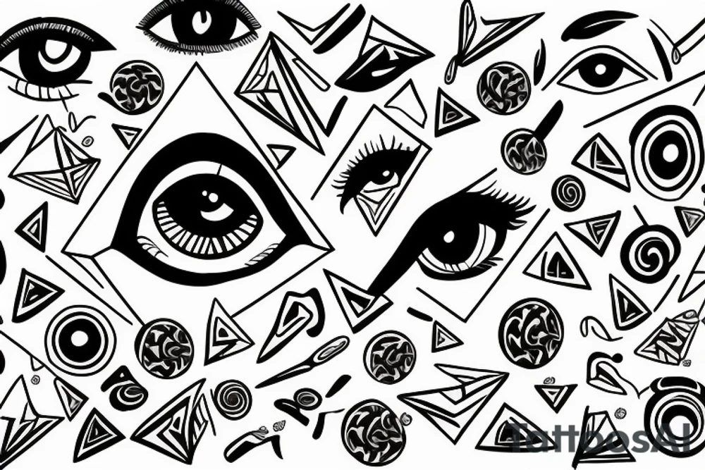Eye on the top of the pyramid tattoo idea