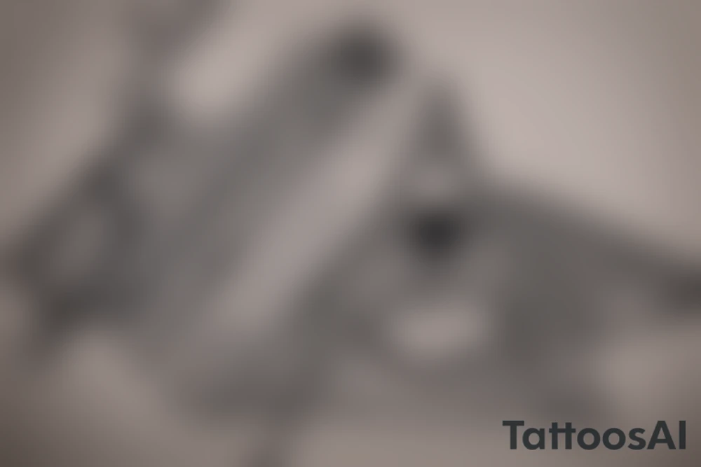 Eye on the top of the pyramid tattoo idea