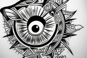 Eye on the top of the pyramid tattoo idea