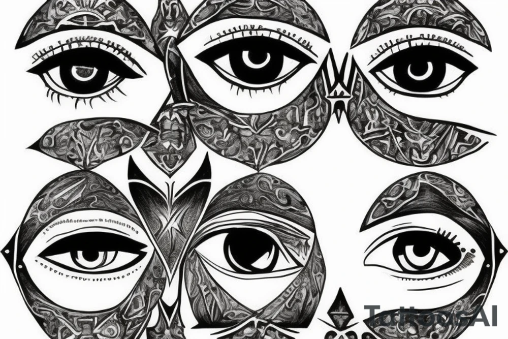Illuminati eye tattoo idea