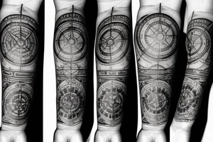 Compass and anker tattoo idea