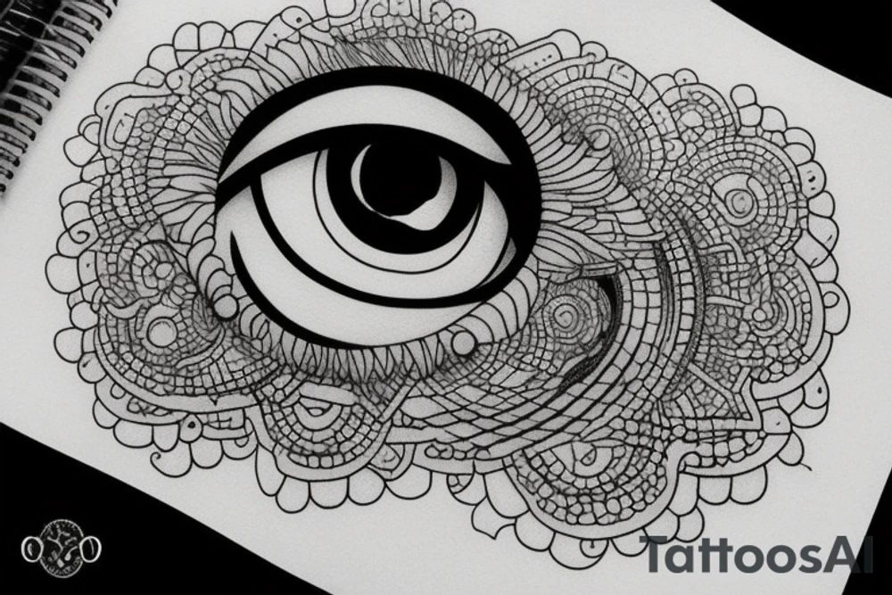 Conscious eye tattoo idea