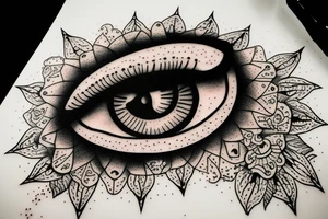 Omniscient dark eye tattoo idea