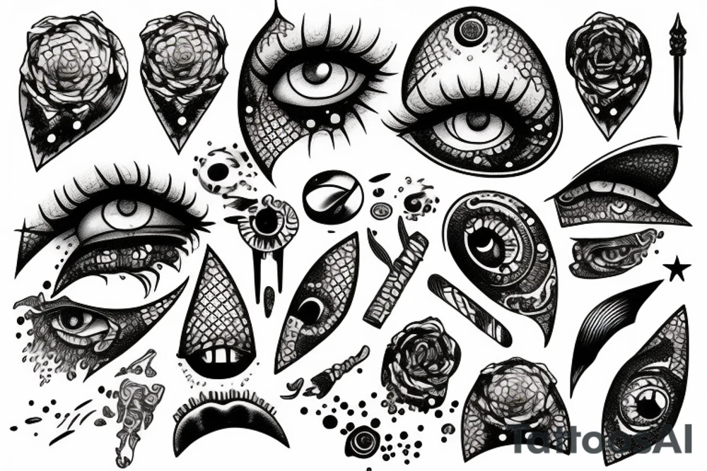 Omniscient dark eye tattoo idea