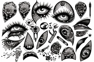 Omniscient dark eye tattoo idea