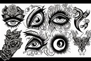 Omniscient dark eye tattoo idea