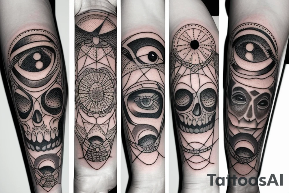Omniscient dark eye tattoo idea