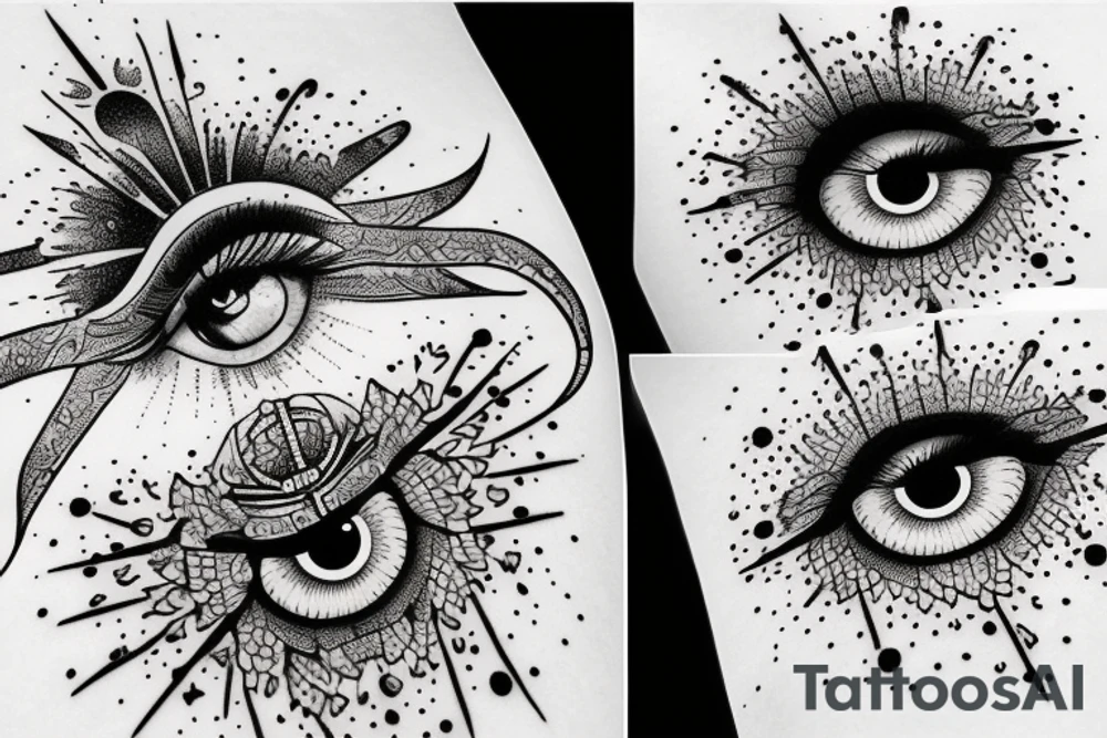 Omniscient dark eye tattoo idea