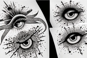 Omniscient dark eye tattoo idea