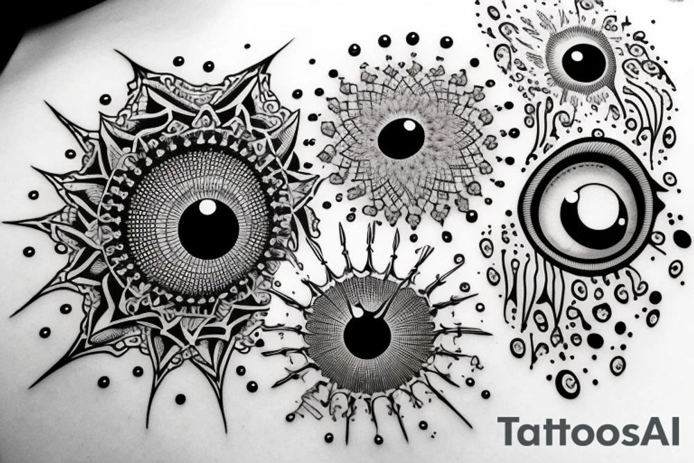 Omniscient dark eye tattoo idea