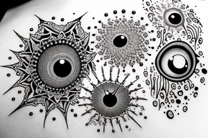 Omniscient dark eye tattoo idea