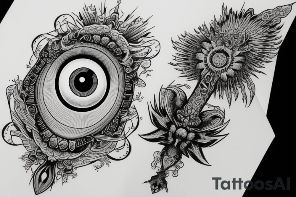 Omniscient dark eye tattoo idea
