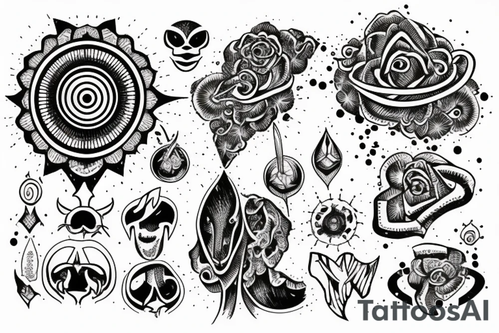 Omniscient dark eye tattoo idea