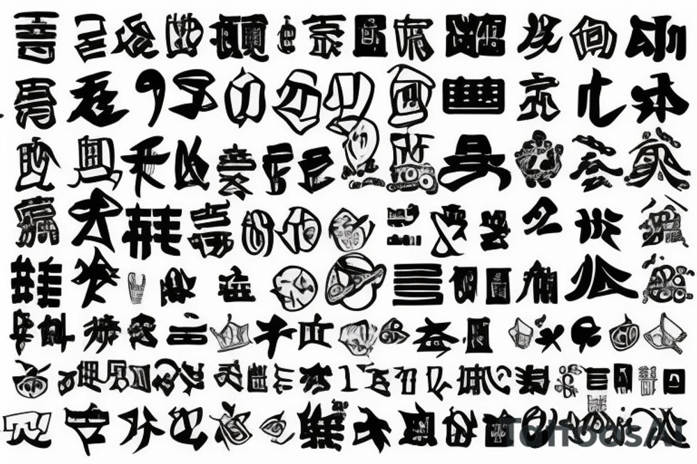 Japanese letters tattoo idea