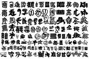 Japanese letters tattoo idea