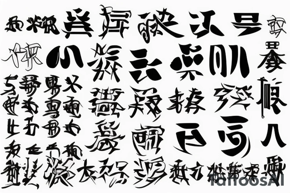 Japanese letters tattoo idea
