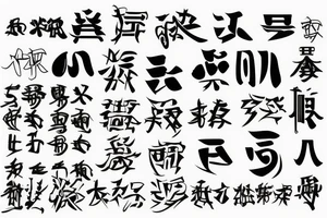 Japanese letters tattoo idea