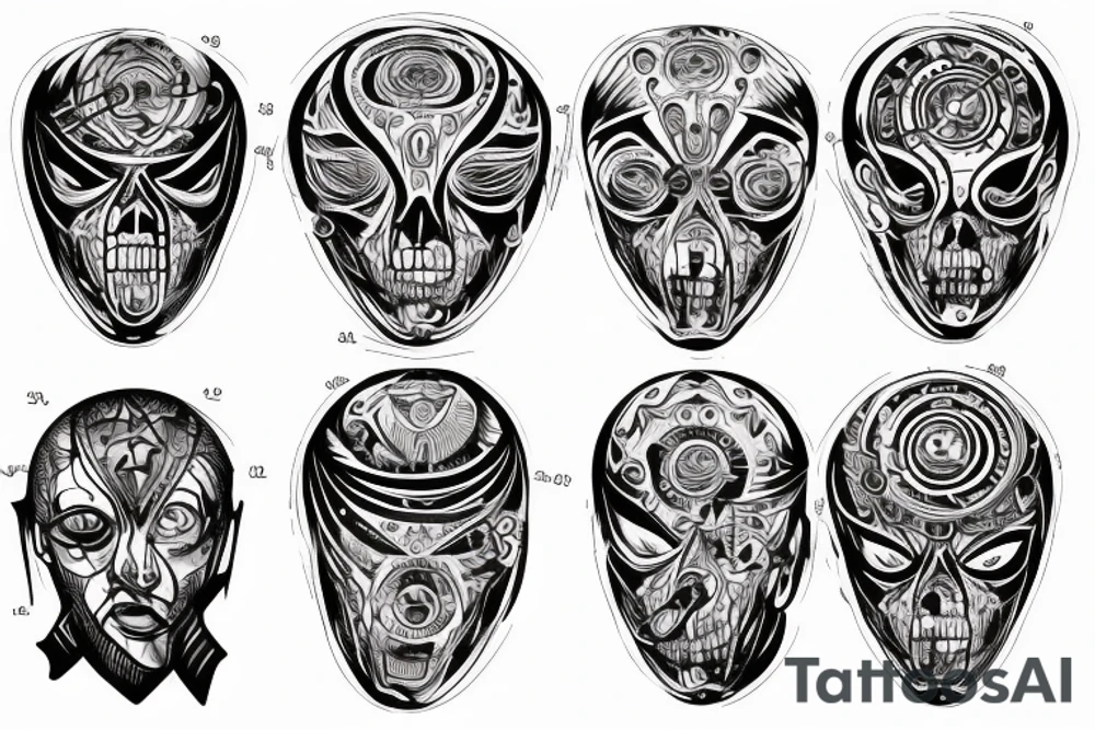 Compass in head tattoo idea
