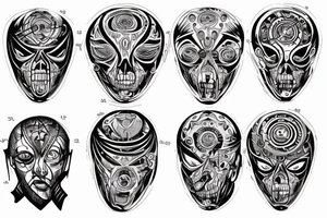Compass in head tattoo idea