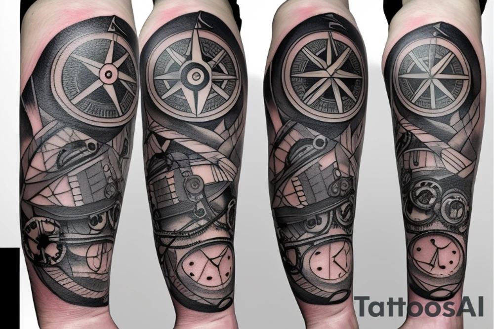Compass in eyes tattoo idea