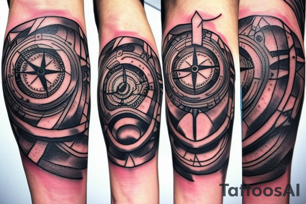 Compass in eyes tattoo idea